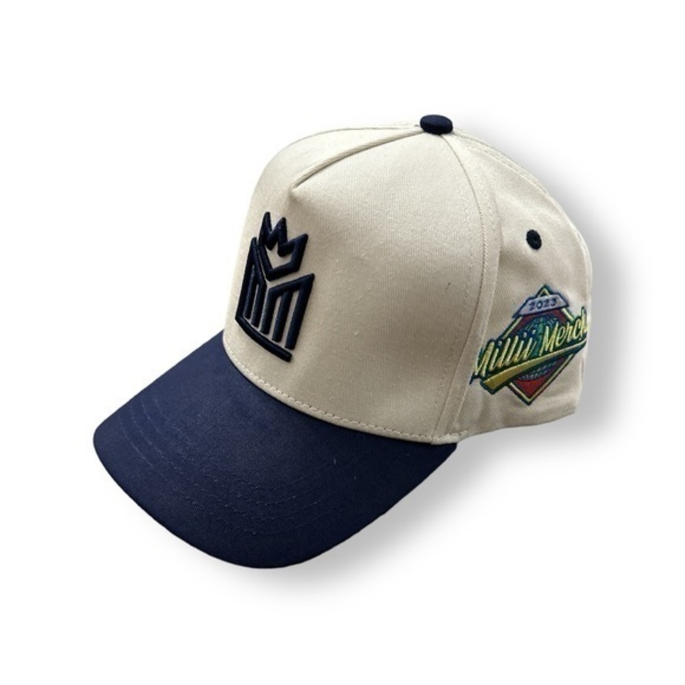 Millie Two-Tone‎ Baseball Cap - Cream and Blue